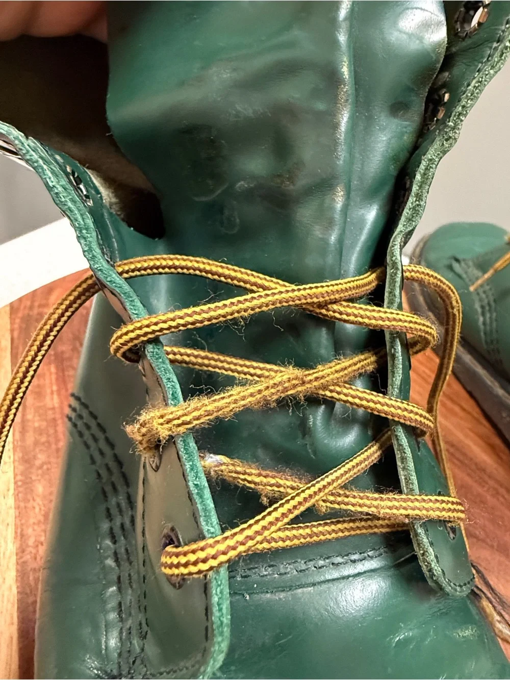 Vintage Dr Martens 1460 Green Made in England 8 Eye Boots UK 10